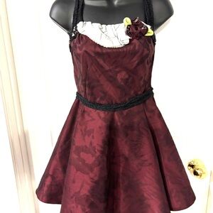 Elegant Burgundy Dress